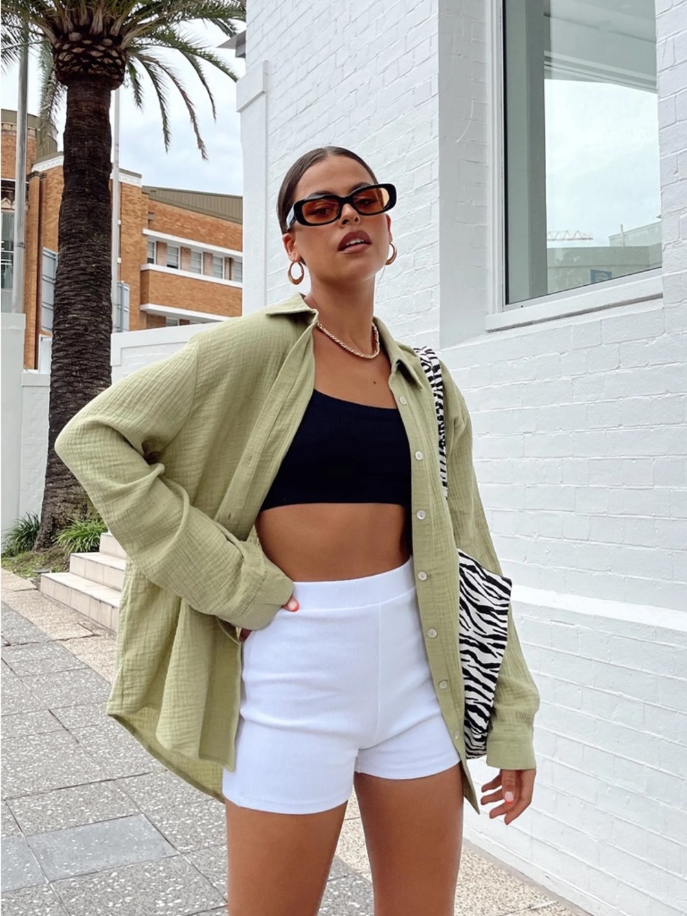 Bailey Biker Short White